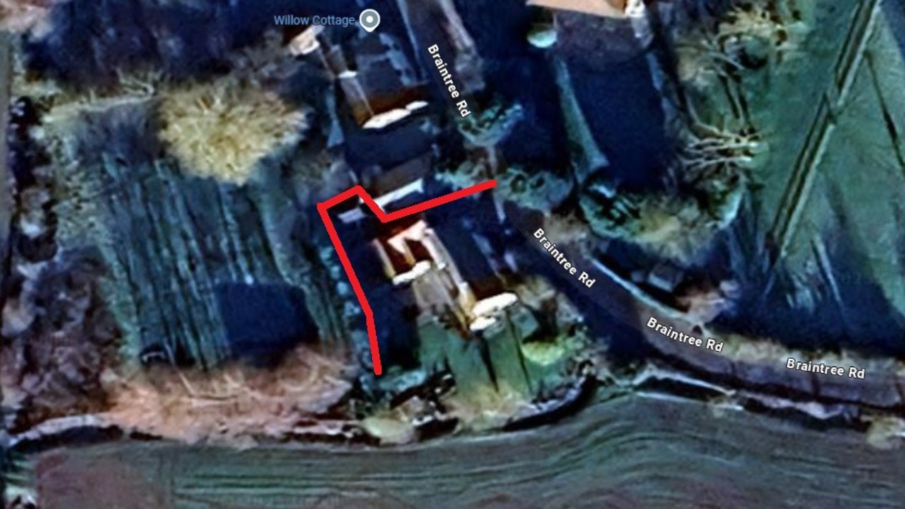 The boundary line of the property has sparked a massive dispute.