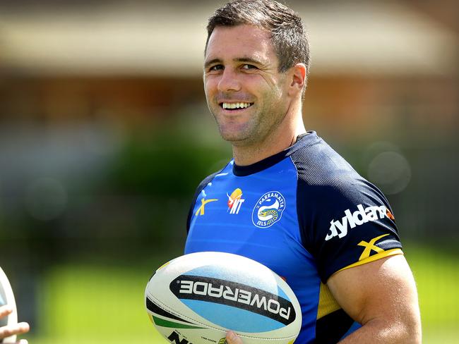 Michael Gordon during a Parramatta Eels training session. Picture Gregg Porteous