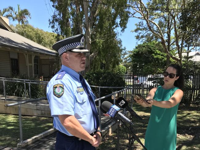 Superintendent Dave Roptell speaking to the media earlier today.