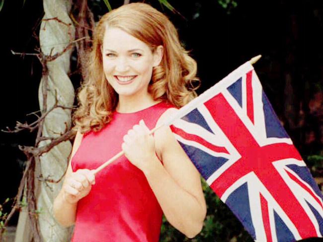 Australia's Gina G, pictured here in London March 24 1996, will be waving the British flag in Norway this May when she performs "Just A Little Bit" at the Eurovision Song Contest. (AP Photo / Fiona Hanson) melb mar 96 f/l /music