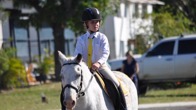 Collinsville Pony Club's Regan O'Loughlin taking part in the parade at the Collinsville Pit Pony Festival. The council will vote on the lease arrangements for the club. Picture: File