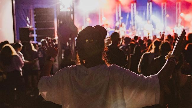 A young worshipper among the crowd at Hillsong Youth’s Wildlife Summercamp on January 12. Picture: Facebook