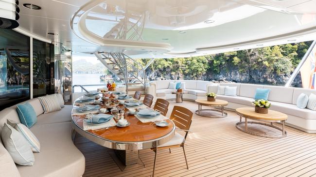 The yacht is available for charter. Picture: Supplied.