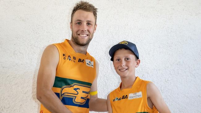 Southern Eagles star Jackson Hooper (left). Picture: Southern Eagles Football Club/pinacoladaphotography