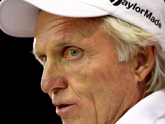 07/11/2011 SPORT: Golf- Australian Open Golf Championship @ The Lakes Golf Course ,Sydney .Greg Norman press conference .Pic;Gregg Porteous