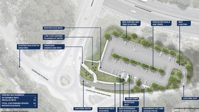 Concept Plans for Crafers Park ‘n’ Ride facility.