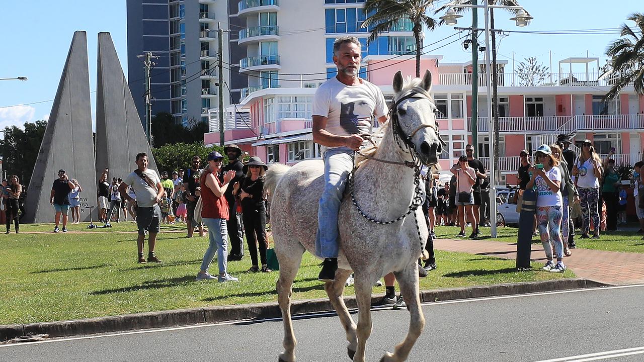 Mr Corrigan was fined by police over an earlier protest. Picture: NCA NewsWire / Scott Powick