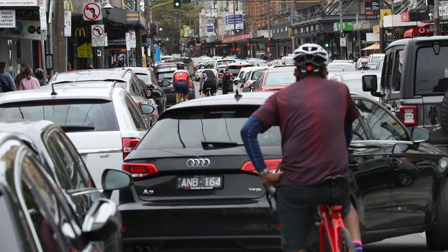 Chapel St welcomed back traffic jams. Picture: David Crosling