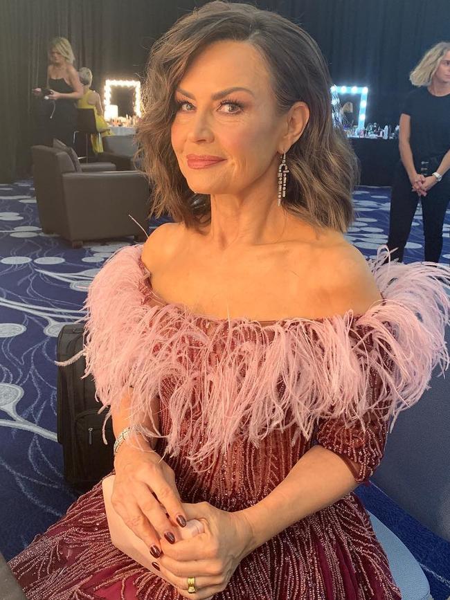 The Project host Lisa Wilkinson in a frilly strapless gown. Picture: @lisa_wilkinson/Instagram