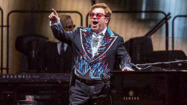 Four decades on from his first Melbourne show, Elton John has played his last show in Melbourne. Picture: Jake Nowakowski