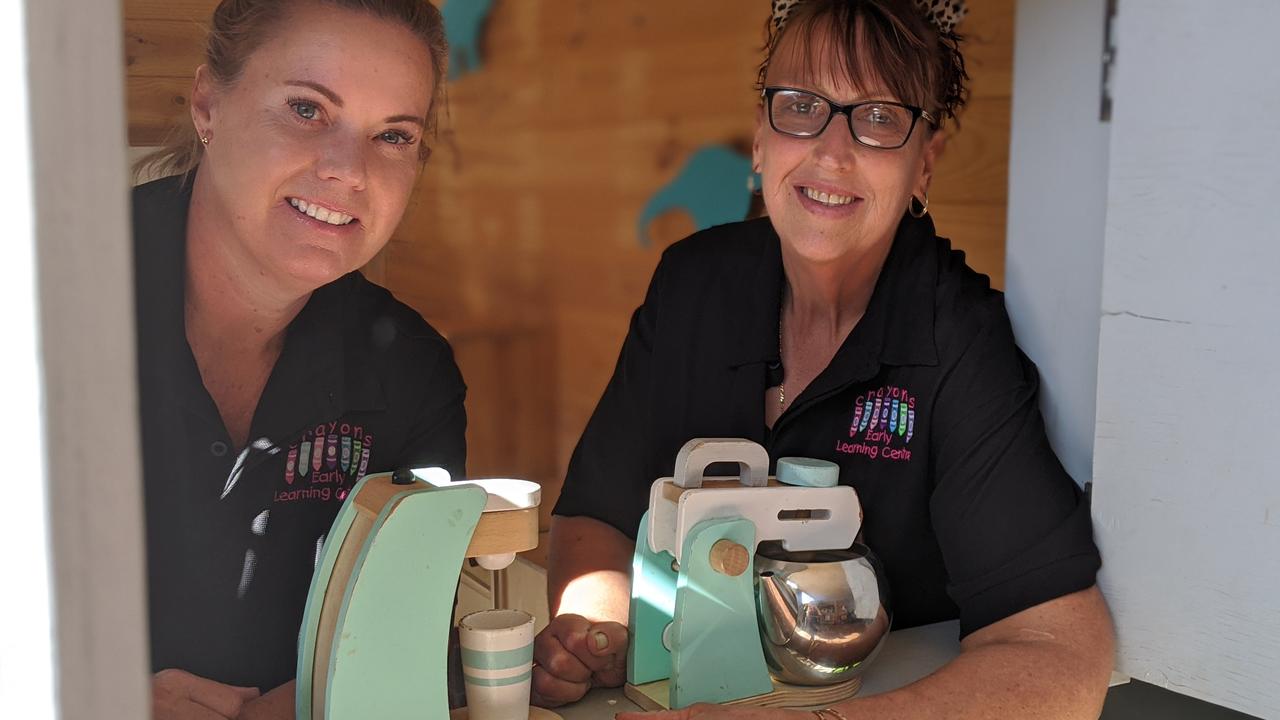 Crayons Early Learning Centre Owner Anjela Egan and Director Sandra Christensen are excited the centre has taken out top spot in the Gatton Star's reader poll. Photo: Ebony Graveur