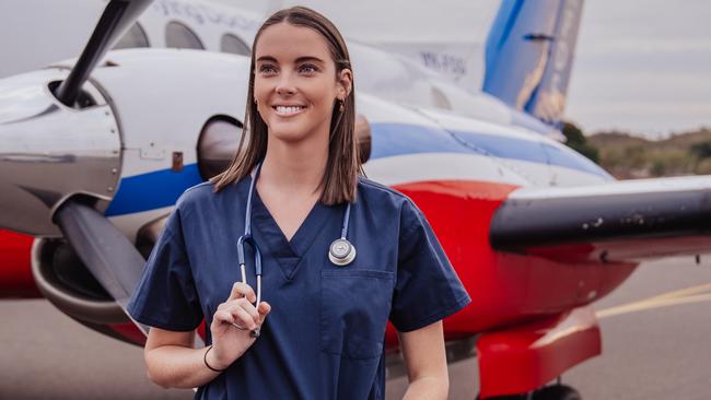 Fifth-year medical student Kaitlin Brownhill, 22, is doing a six-month placement out of Mount Isa. Picture: Jameela Skye Photography