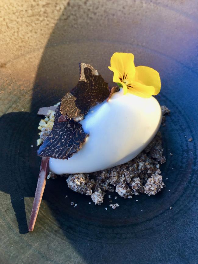 Aqua Dining’s truffle ice cream, quinoa and chocolate