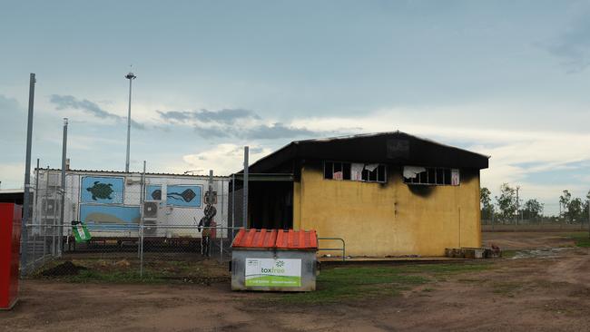 The remains of F block at the Don Dale Youth Detention Centre after it caught fire during a riot. Pictured Friday, November 9, 2018. Picture: Keri Megelus