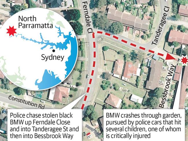 This map shows the route taken by the car that eventually killed a baby girl in her yard.