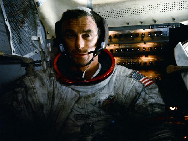 Cernan in scene from documentary film Shadow of the Moon.