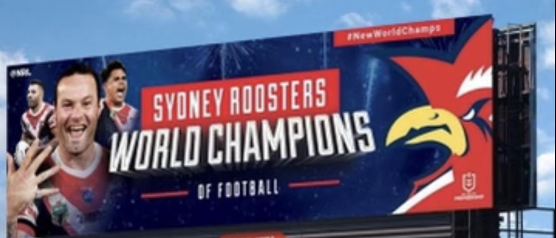 The NRL dipped its toe in the US market in 2019, with this cheeky Roosters ad after their Grand Final win.