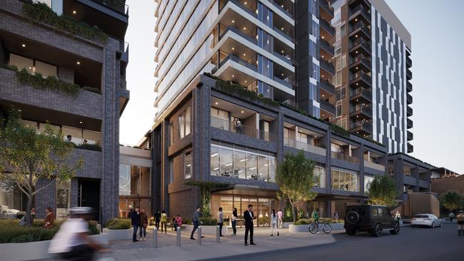 Renders of Eighty Eight O'Connell construction in North Adelaide. Picture: Supplied / Commercial &amp; General