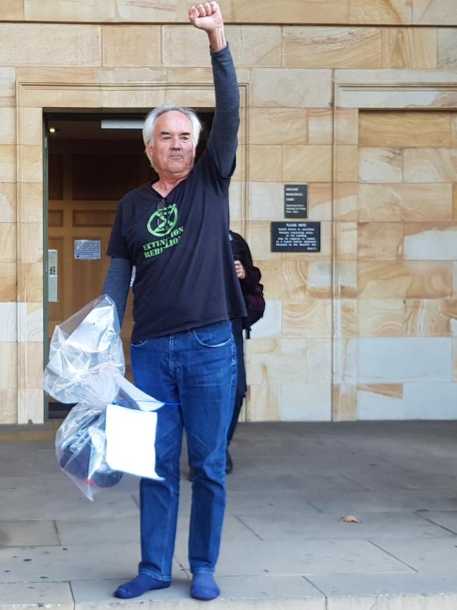 Ian Fox outside court after being released on bail. Picture: Sean Fewster