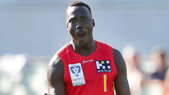 Mabior Chol will provide a handy foil for Lewis. Picture: Kelly Defina/AFL Photos/via Getty Images