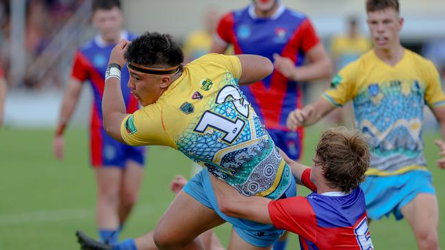 Reuben Tamariki was strong for the Titans. Picture: DC Sports Photography