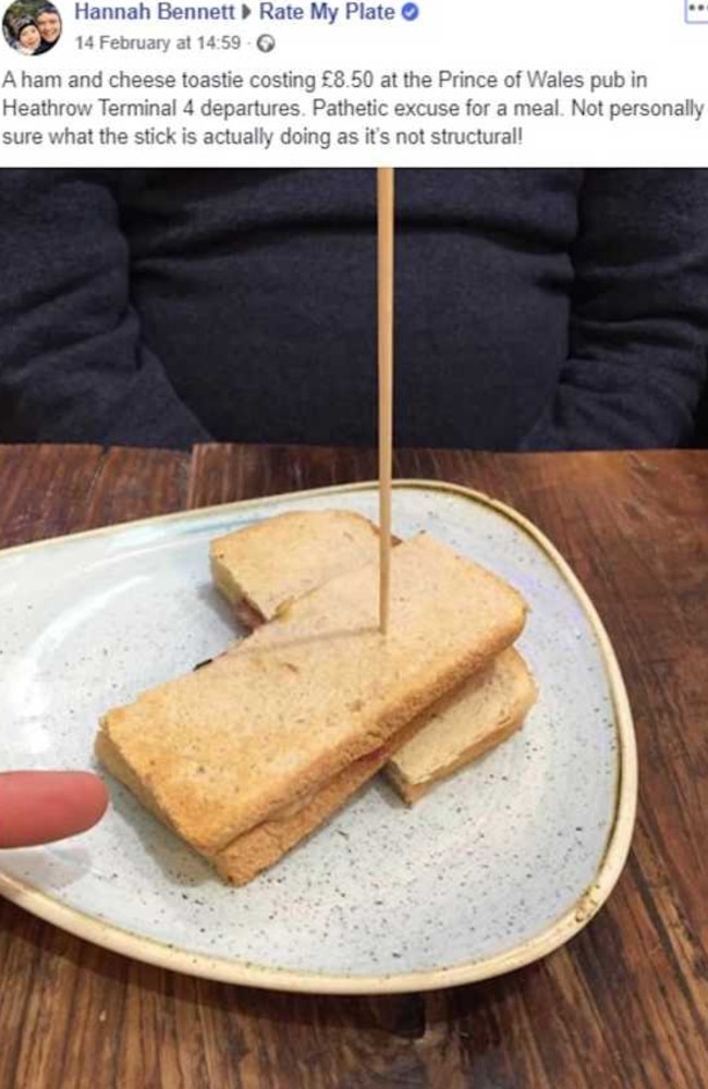 Hannah Bennett shared images of her measly toastie to the community section of Rate my Plate Facebook page.