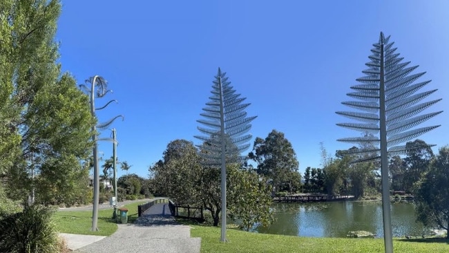 What the New Zealand ferns, the Gold Coast controversial art installation would look like in the botanical gardens.