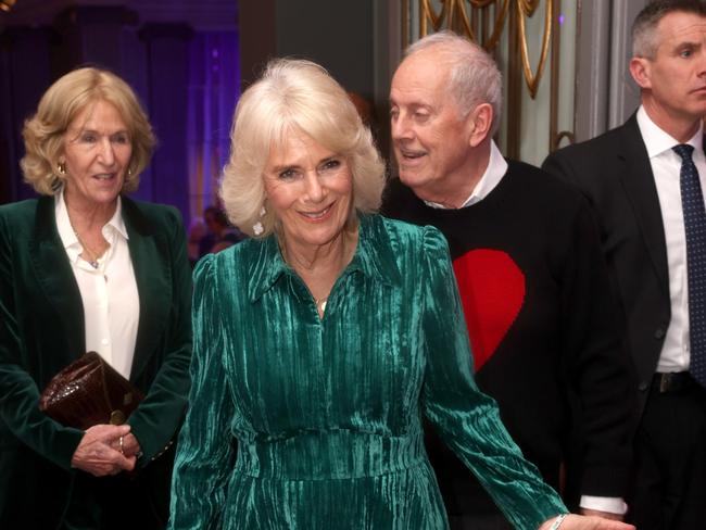 Queen Camilla with her sister Annabel Elliot (left) in London in February. Picture: Getty Images