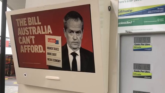 Coalition campaign hits Australian petrol stations