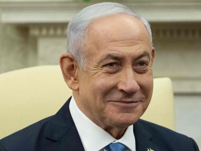 Israeli Prime Minister Benjamin Netanyahu attends a meeting with US President Joe Biden in the Oval Office of the White House in Washington, DC, on July 25, 2024. (Photo by Jim WATSON / AFP)