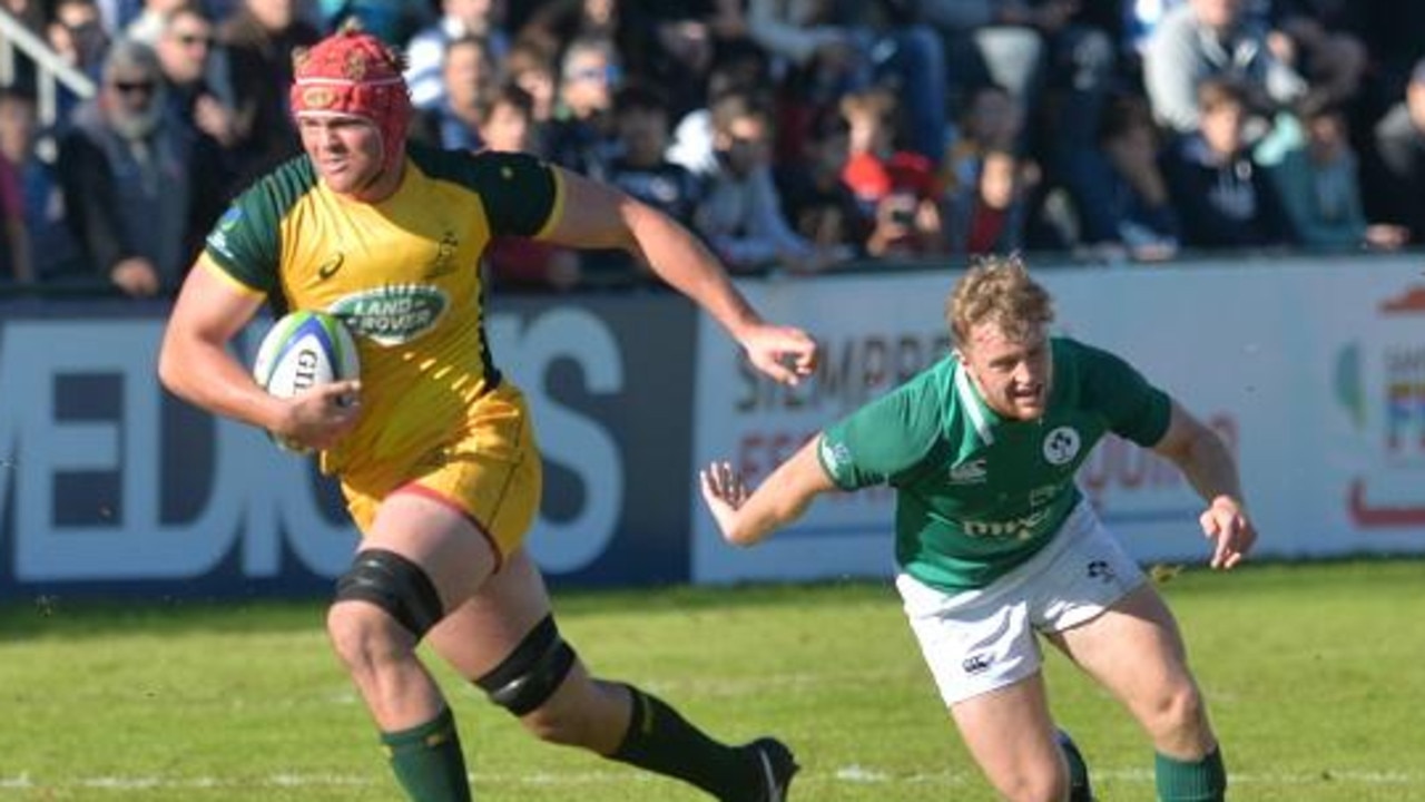 Harry Wilson of Australia runs with the ball at the World Rugby U20 Championship.