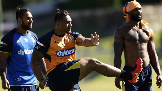 Junior Paulo at Eels training this week.