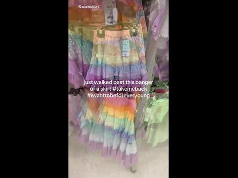 Brighten up your wardrobe with Kmart's rainbow skirt!