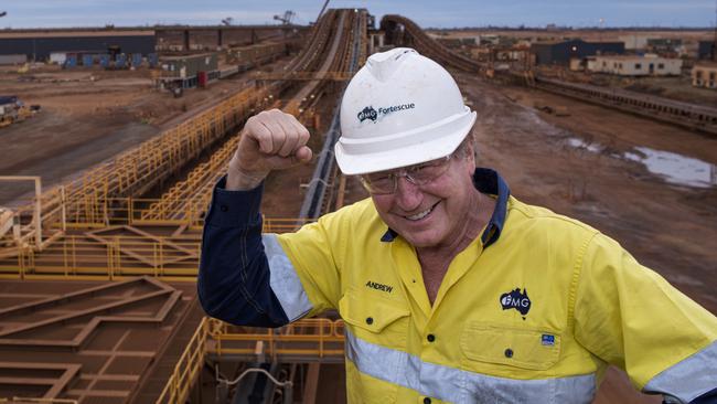 Andrew Forrest at Fortescue Metals’ Iron Bridge magnetite project.