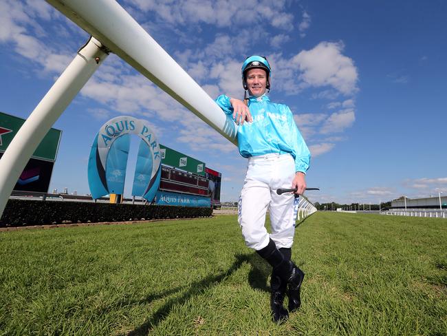 Dan Griffin has won the 2018-19 Gold Coast jockeys premiership. He is pictured at Aquis Park. Photo by Richard Gosling