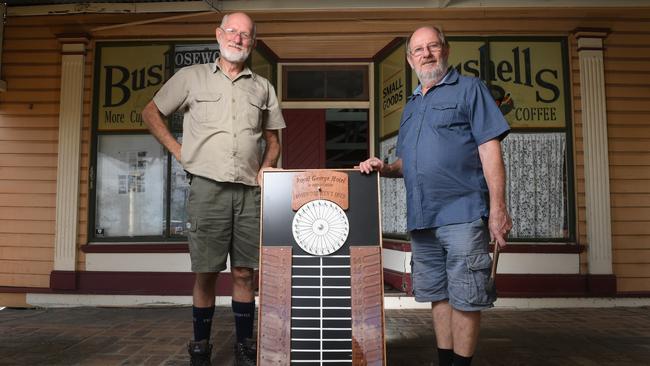 Rosewood Men's Shed Inc. is doing up the old cafe on Marburg Rosewood Road and will use it as their headquarters. Secretary Karl Wesner and president Paul MacMenigall.