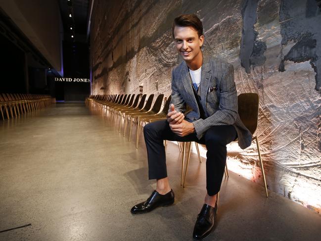 David Jones AW'19 Launch at MONA. Ambassador Cameron Robbie at The Void. Picture: David Caird