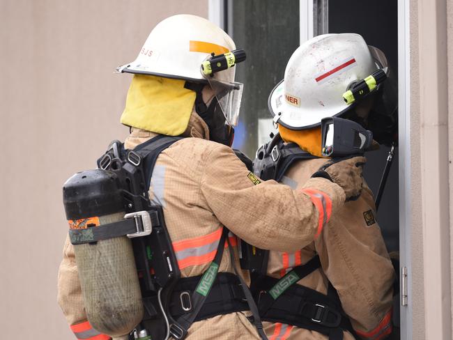 31/10/15 FIREFIGHTERS are battling a factory blaze at Kilburn. Picture Roger Wyman