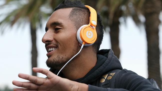 Nic Kyrgios at Melbourne Park ahead of the Australian Open.