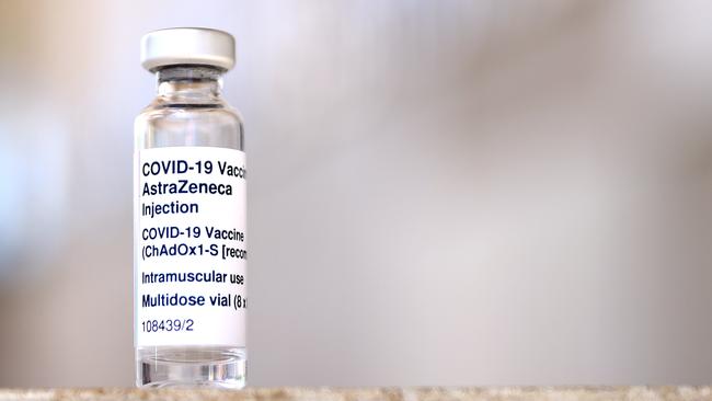 A vile of AstraZeneca COVID-19 Vaccine.