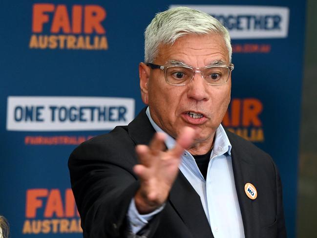 BRISBANE, AUSTRALIA - NewsWIRE Photos OCTOBER 14, 2023:  Warren Mundine at the NO Campaign event in Brisbane.VOICEREF23 Picture: NCA NewsWIRE / John Gass