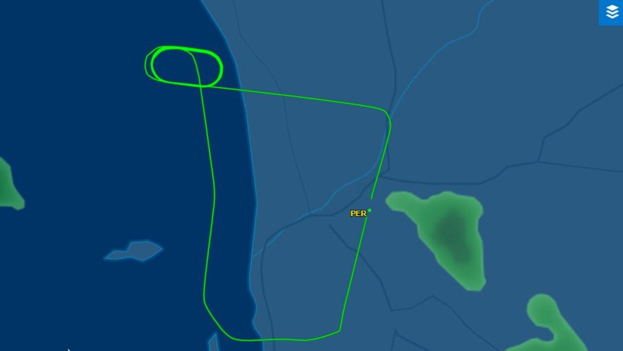 A Virgin flight from Perth had to make an emergency landing. Picture: Flight Aware