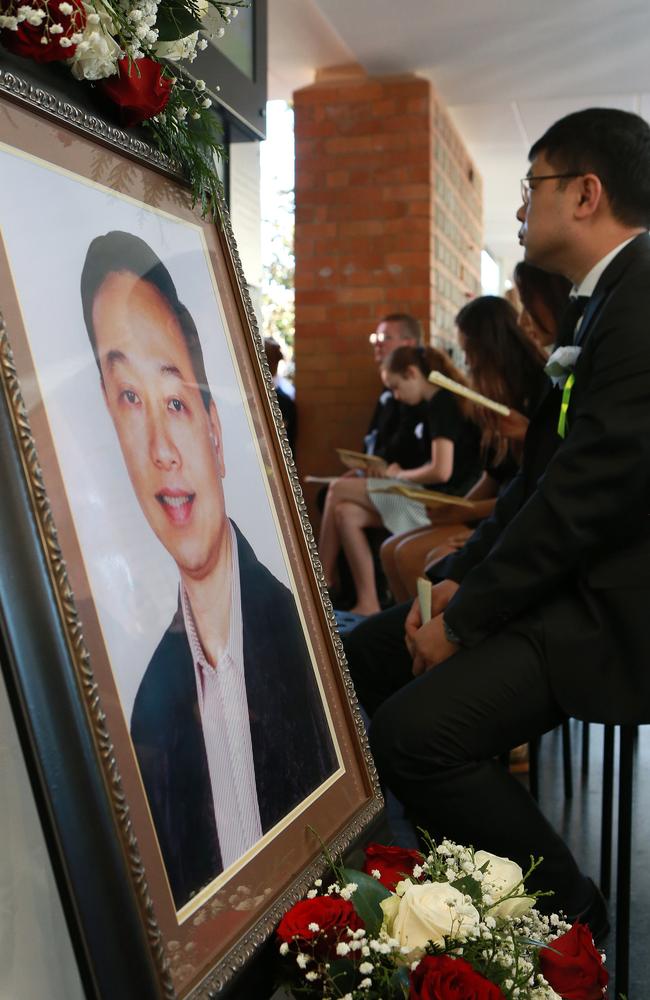 Funeral of Dr Luping Zeng at the Holland Park Mount Thompson Memorial Gardens, Holland Park, on Saturday April 27, 2019. AAP/Image Sarah Marshall