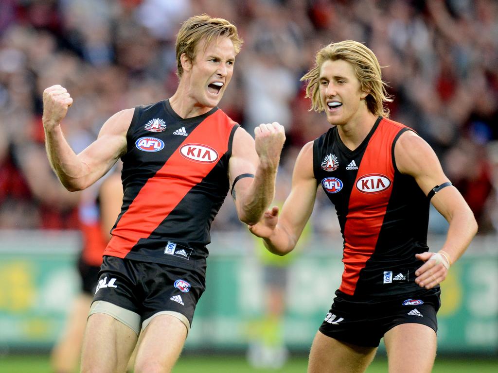 2013 - Jason Winderlich had plenty to be excited about after kicking a goal to help Essendon wrap up a 46-point win.