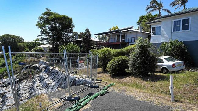 LANDSLIP FUNDING: Lismore City Council has voted to ask the Federal Government for an extra $10 million to fix up the contaminated soil at Beardow Street in North Lismore after a landslide due to heavy rain. Picture: Marc Stapelberg