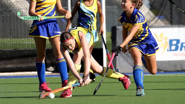 Zara Seivers, pictured playing for Cairns at the Hockey Queensland State Under 13 Girls' Championships at Cairns Hockey Association. PICTURE: STEWART MCLEAN