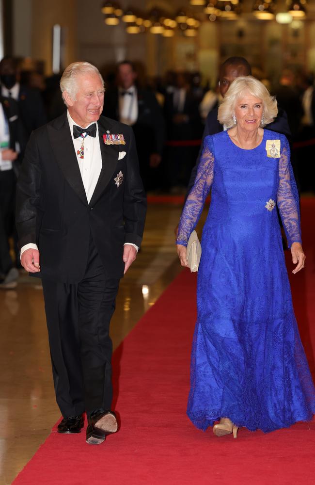 The Prince of Wales and Camilla at the Commonwealth Heads of Government Dinner in Kigali, Rwanda, last week. Picture: Chris Jackson/Getty Images