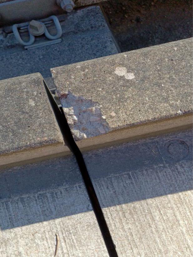 O-Bahn inspections report images showing cracks along the route. Picture: Transport Department