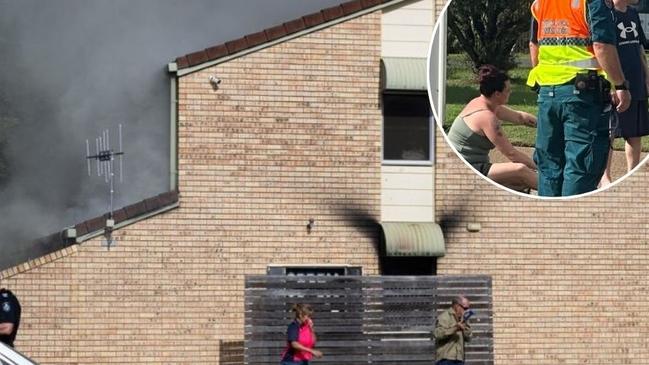 Twenty people had to be evacuated in Bundaberg South on Monday morning when fire broke out in a block of units.