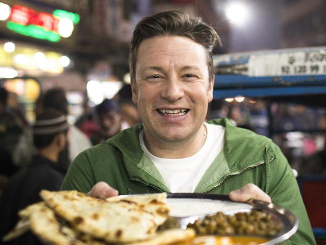 Jamie Oliver in a scene from the TV series Jamie's Ultimate Veg. Supplied by Channel 10.